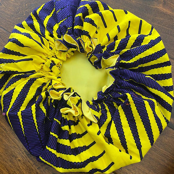 ANKARA-SATIN-BONNETS-Yellow